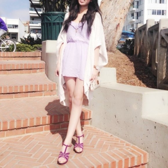 TALULA  Aritzia LILAC/LAVENDER Ulla Sweetheart Ruffle MINI DRESS! Size X-SMALL! - Picture 3 of 7